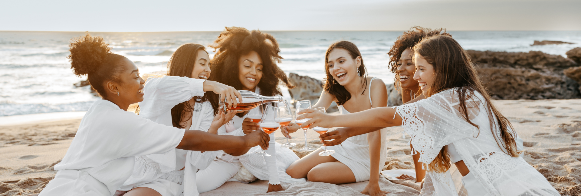 Bridesmaid Party At The Beach