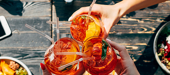Toasting With Cocktails With Friends
