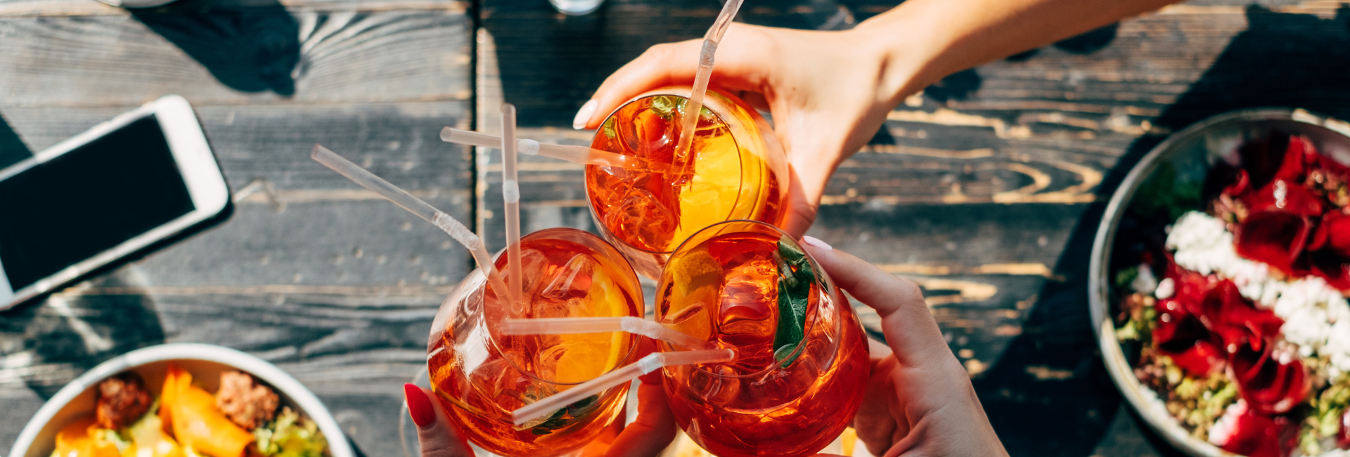 Toasting With Cocktails With Friends