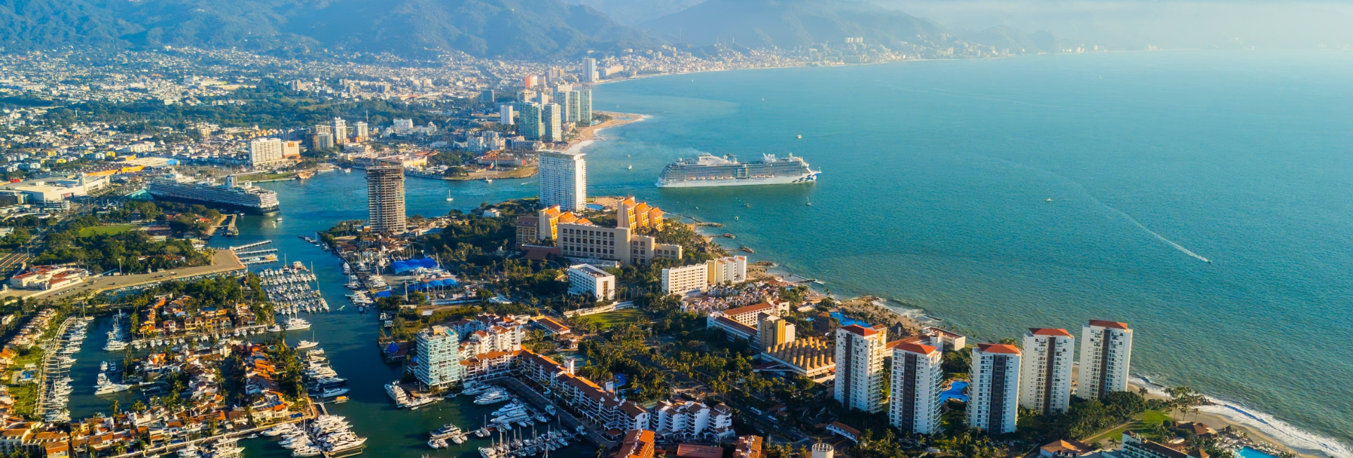 Luxury Cruise Ship Departing From Puerto Vallarta