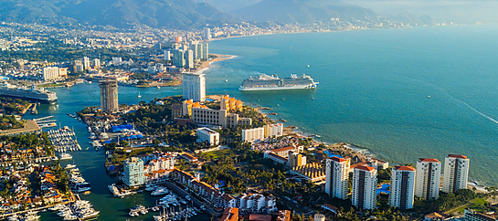 Luxury Cruise Ship Departing From Puerto Vallarta