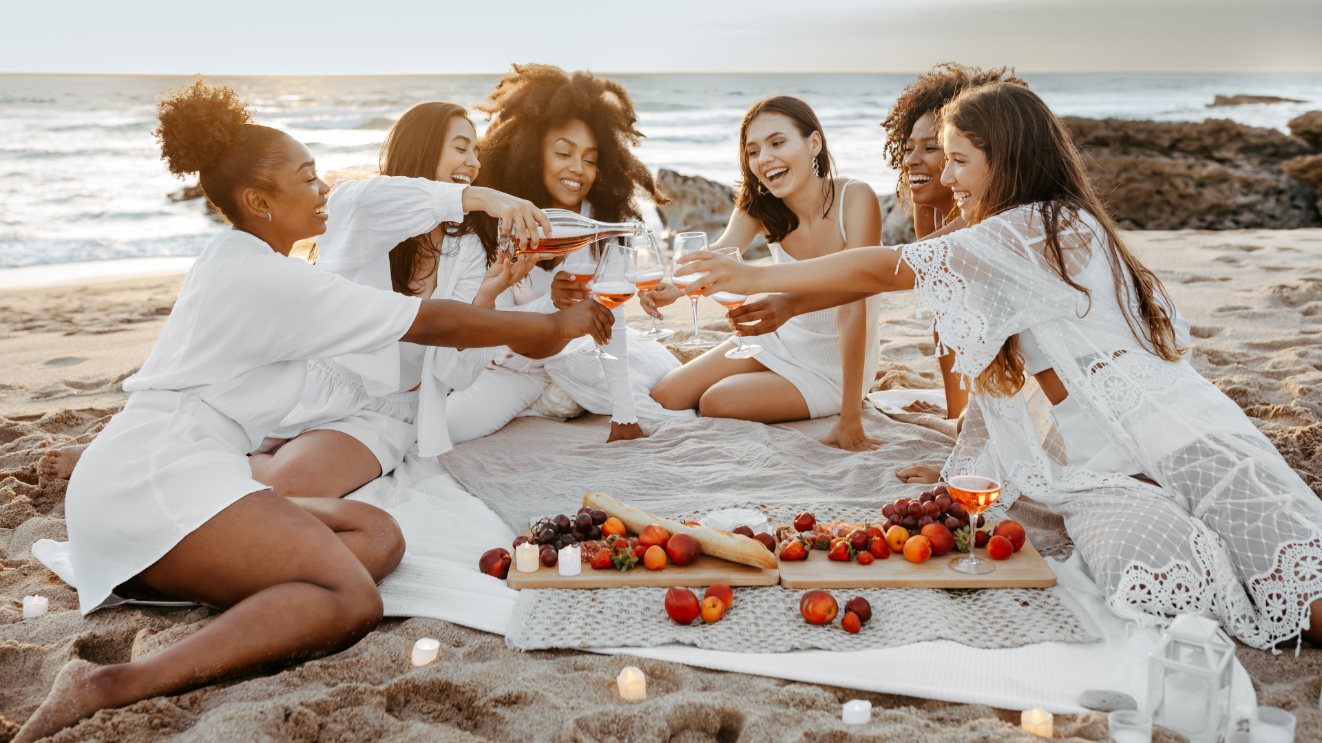 Bridesmaid Party At The Beach