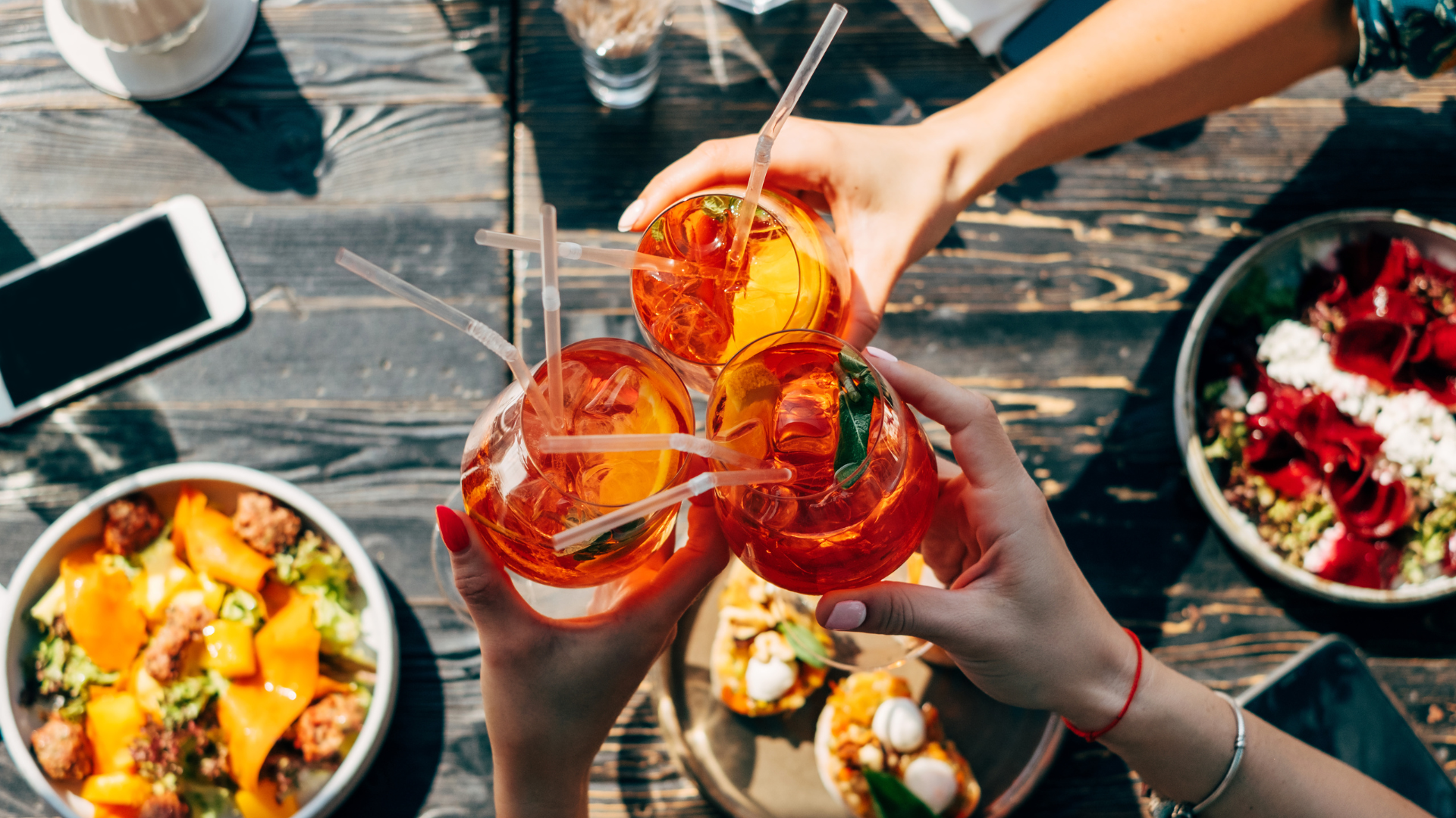 Toasting With Cocktails With Friends