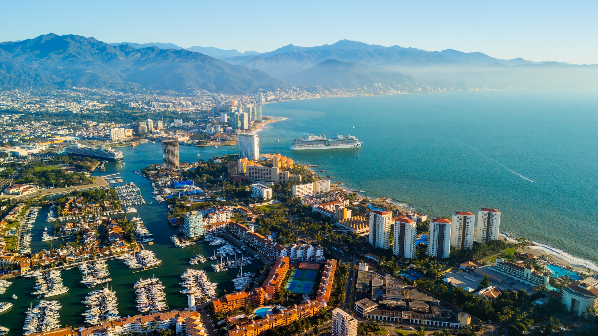 Luxury Cruise Ship Departing From Puerto Vallarta