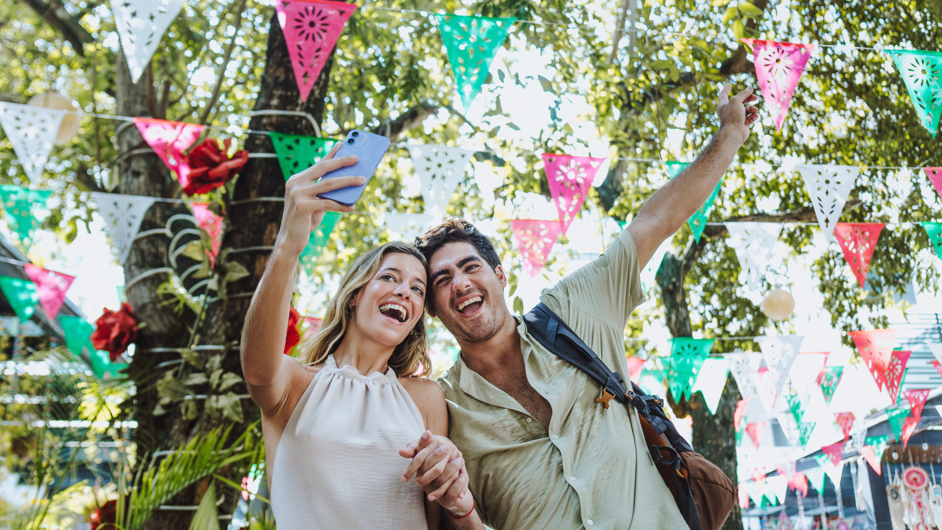 Travelers Celebrating Independence Day In Mexico