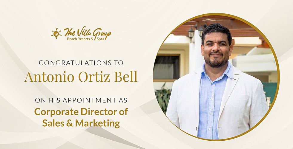 Antonio Ortiz Bell has been appointed as Corporate Director of Marketing and Sales at The Villa Group