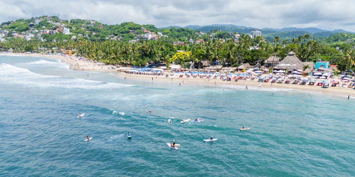 Panoramic view of the magical town of Sayulita