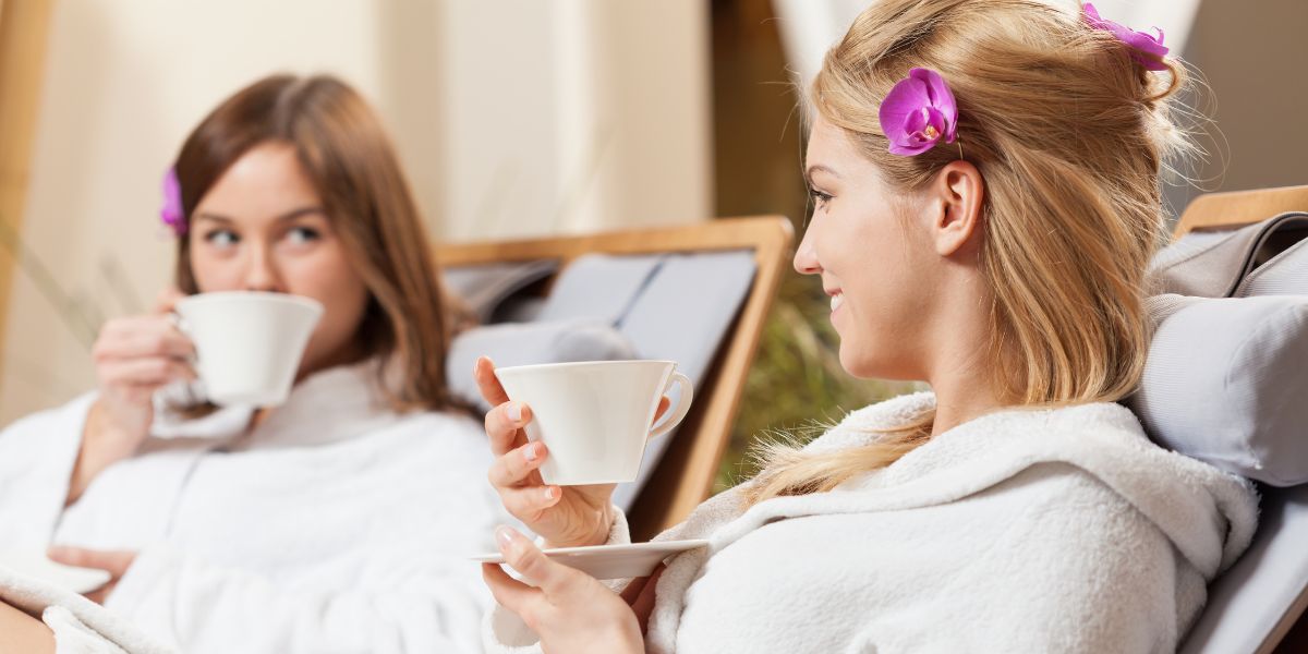 Friends enjoying a day at the spa