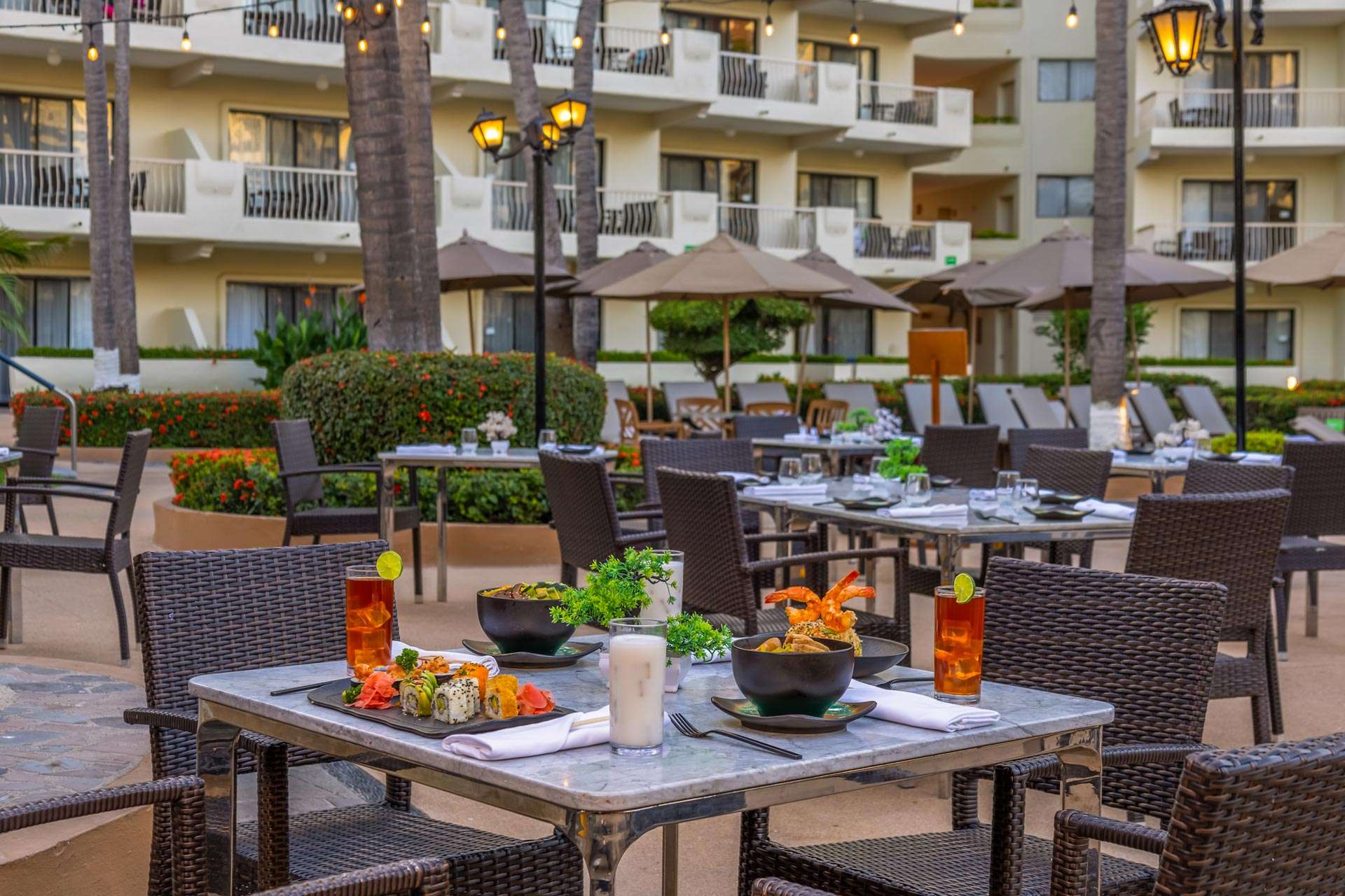Villa Del Palmar Puerto Vallarta Restaurant Yashinoki Dishes